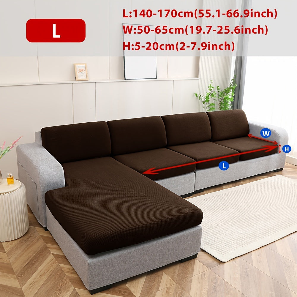 1 piece water-resistant sofa cover with classic elasticity, non-slip design, and easy care to protect and style furniture.