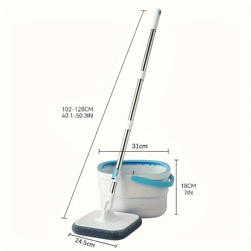 Qulay Oson Burama Spin Mop va Chelak To'plami - Oshxona, Hammom, Yashash xonasi va Pol uchun Oson Tozalash