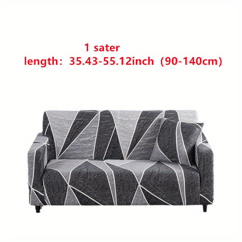 Spandex sofa cover stretches to fit 1-4 seaters, recliner chairs. Classic design, machine washable for living room décor.