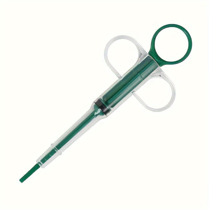 Pet medicine syringe with soft tip for cats and small animals, made of durable plastic.