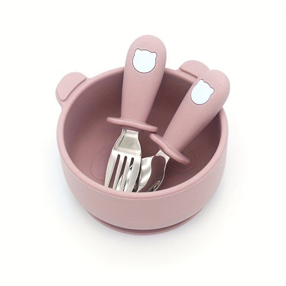 This toddler cutlery set includes a durable and safe stainless steel baby fork and spoon. The set comes in an opp bag and features a cute panda pattern handle made of food grade silicone.