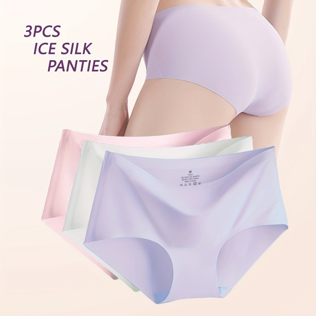 3 Seamless Brief Packs with Mid-Rise Waist