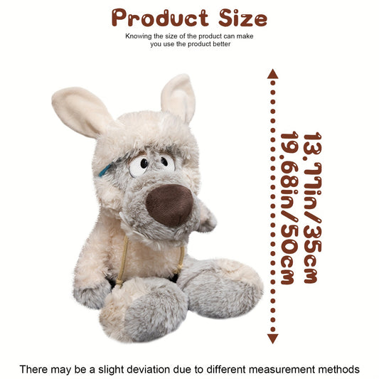 Plush wolf in sheep's clothing toy inspired by cartoons, ideal gift for toddlers.