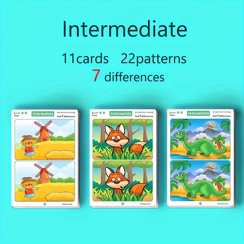 Find the difference: fun, engaging concentration game where you locate and erase different objects on picture cards.