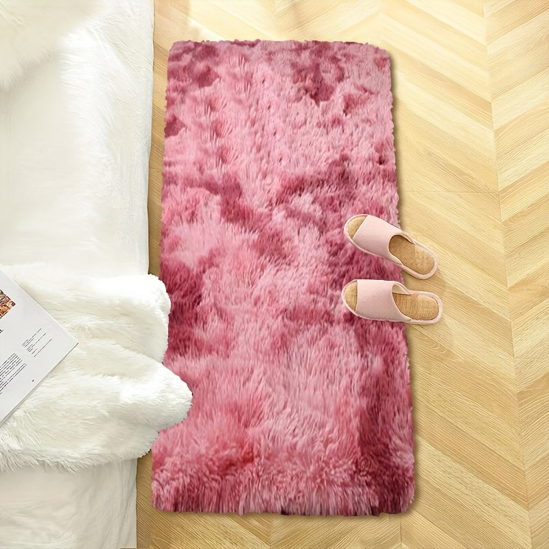 Soft fluffy shag area rug for living room or bedroom. This non-slip, machine washable carpet adds a cute, luxurious touch to your home decor.