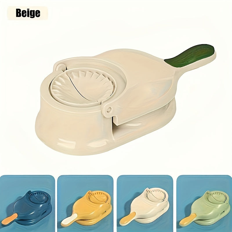 Durable PP material 2-in-1 manual dumpling maker for easy homemade dumplings and tortillas