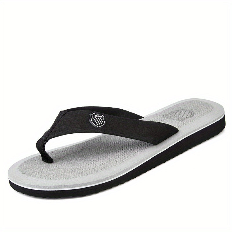 Men's lightweight, non-slip flip flops perfect for indoor and outdoor use in the summer.