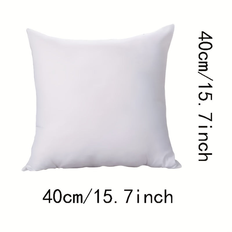 Elegant Velvet Throw Pillow Insert - Plush, Cozy Cushion for Living Room & Bedroom, Zipper Closure, Luxurious Polyester Fill, Professional Dry Cleaning Recommended - White