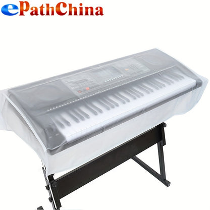 High-quality transparent piano dust cover for 61/88 keys, durable and moisture-proof, washable grind protect bag included.