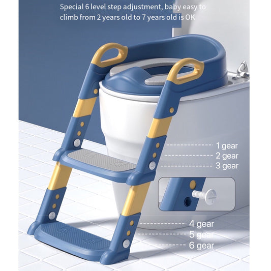 Step up stool for children's toilet, suitable for boys and girls. Foldable design for easy storage.