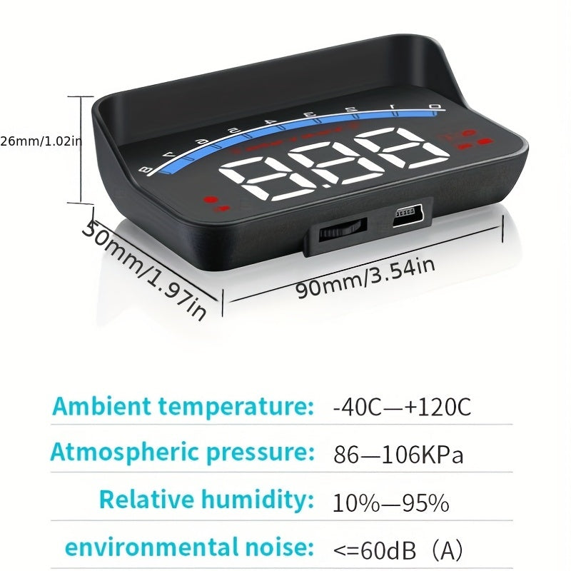 M6S OBD2 Car Projector - Speedometer Head-up Display with Alarm