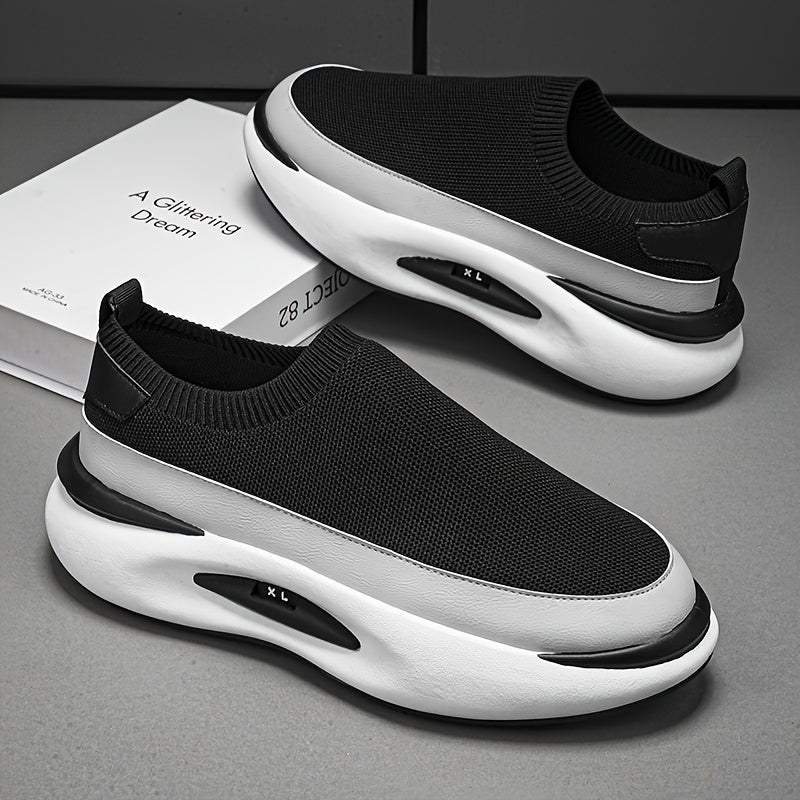 Men's slip on shock absorption platform shoes for comfy outdoor walking and traveling.