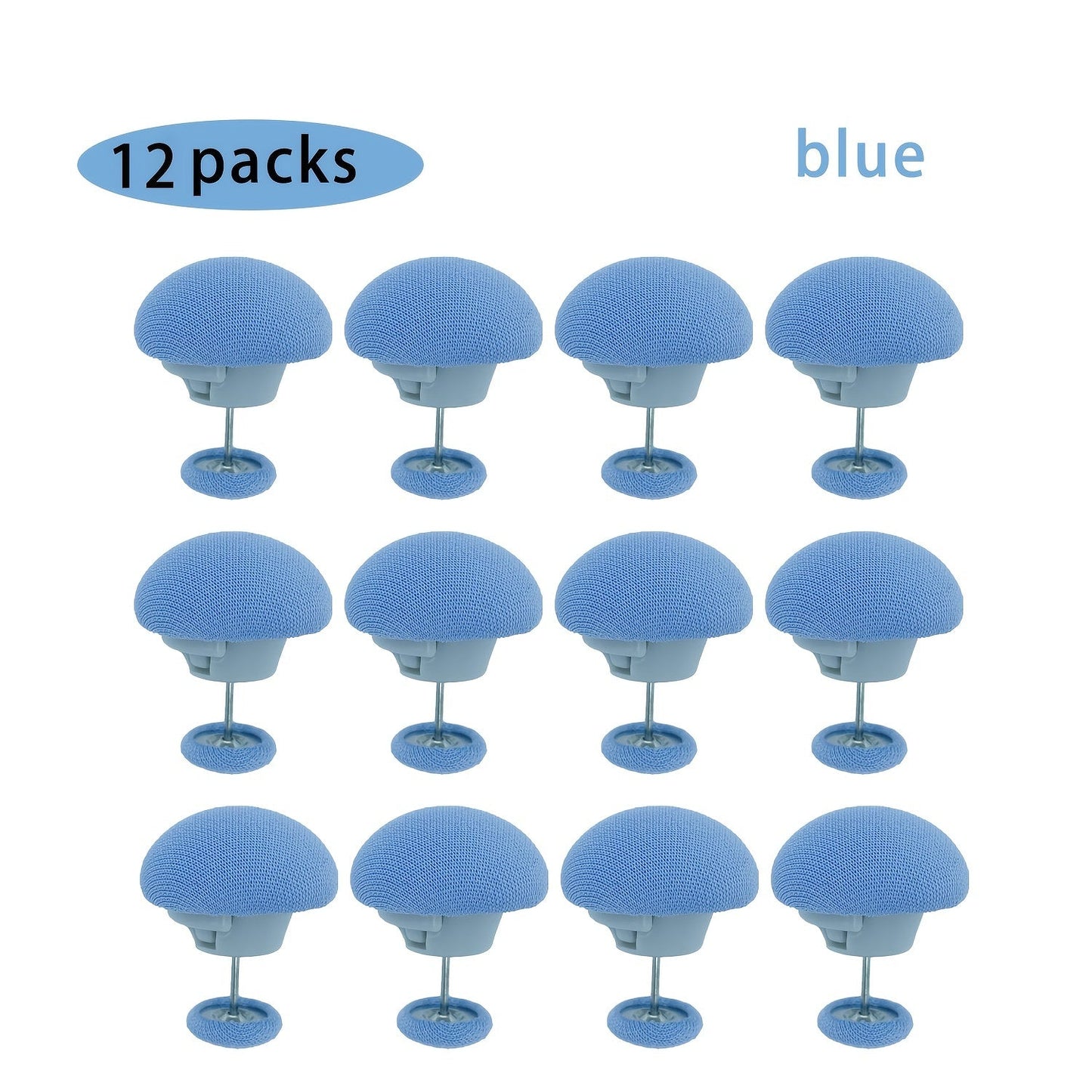 4/8/12pcs Non-Slip Bed Sheet Clips - Blue Reusable and Detachable Safety Grips for a Secure Sleep.