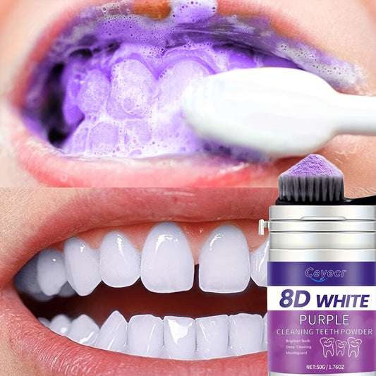 Ceyecr Purple Teeth Whitening Powder, 1.76oz - Freshens breath and cleans teeth using natural pearl essence.