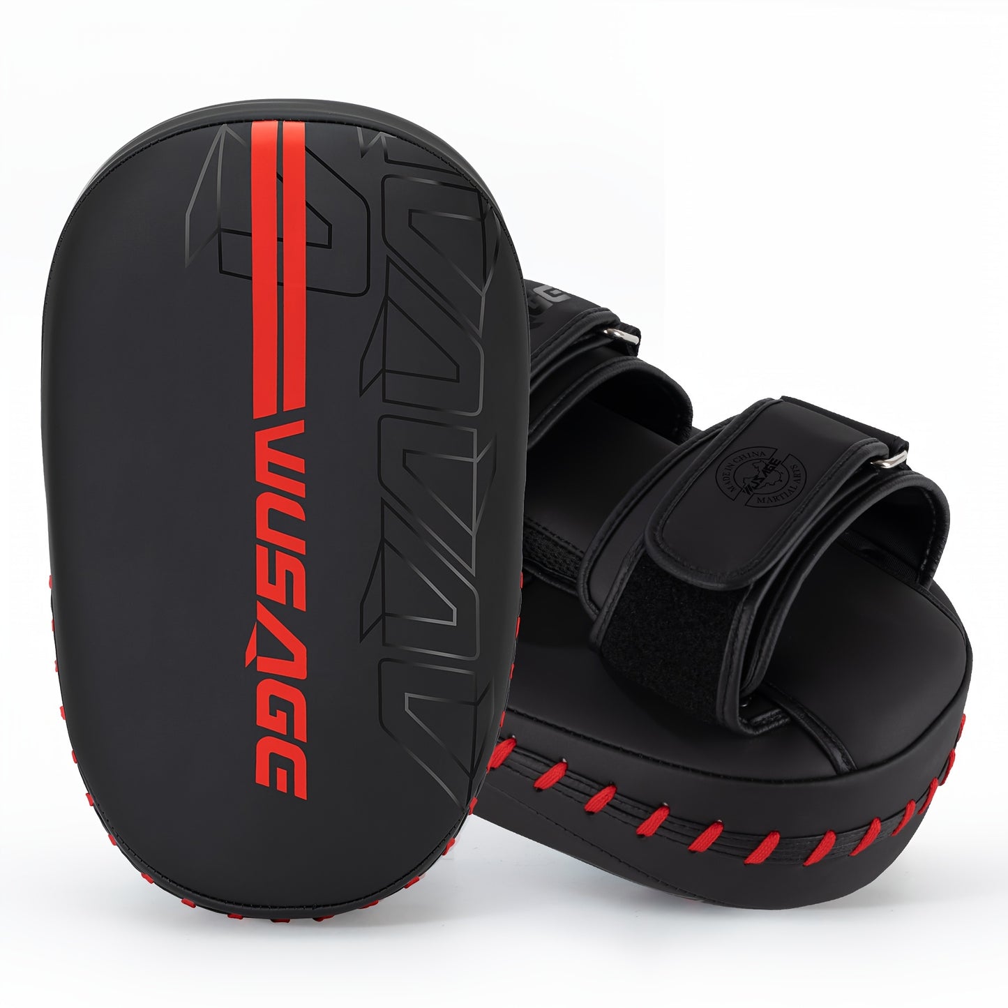 WUSAGE Curved Thai Boxing Pad with Solid Handle - Great for strikes and MMA training.