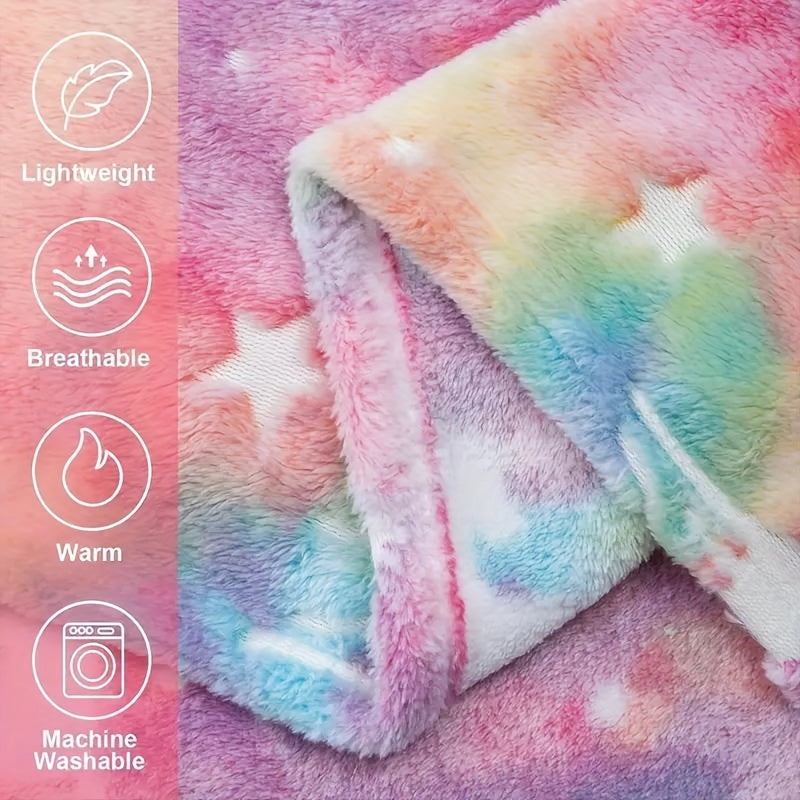 Experience the ultimate comfort with our Cozy Glow-in-the-Dark Flannel Blanket. This soft, lightweight, and warm blanket is perfect for all seasons and is ideal for naps, home lounging, sofa bed snuggling, birthdays, holidays, and travel. It also makes a