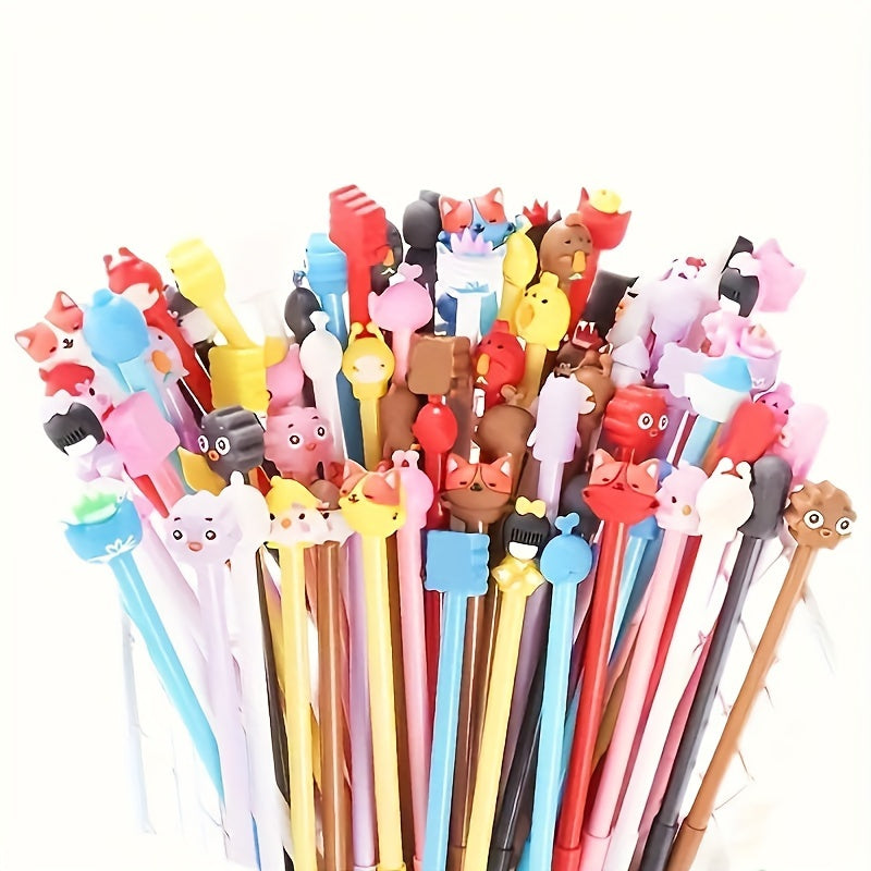 20-Pack Cute Cartoon Gel Rollerball Pens for Smooth Writing and Creative Stationery for Students and Gifts