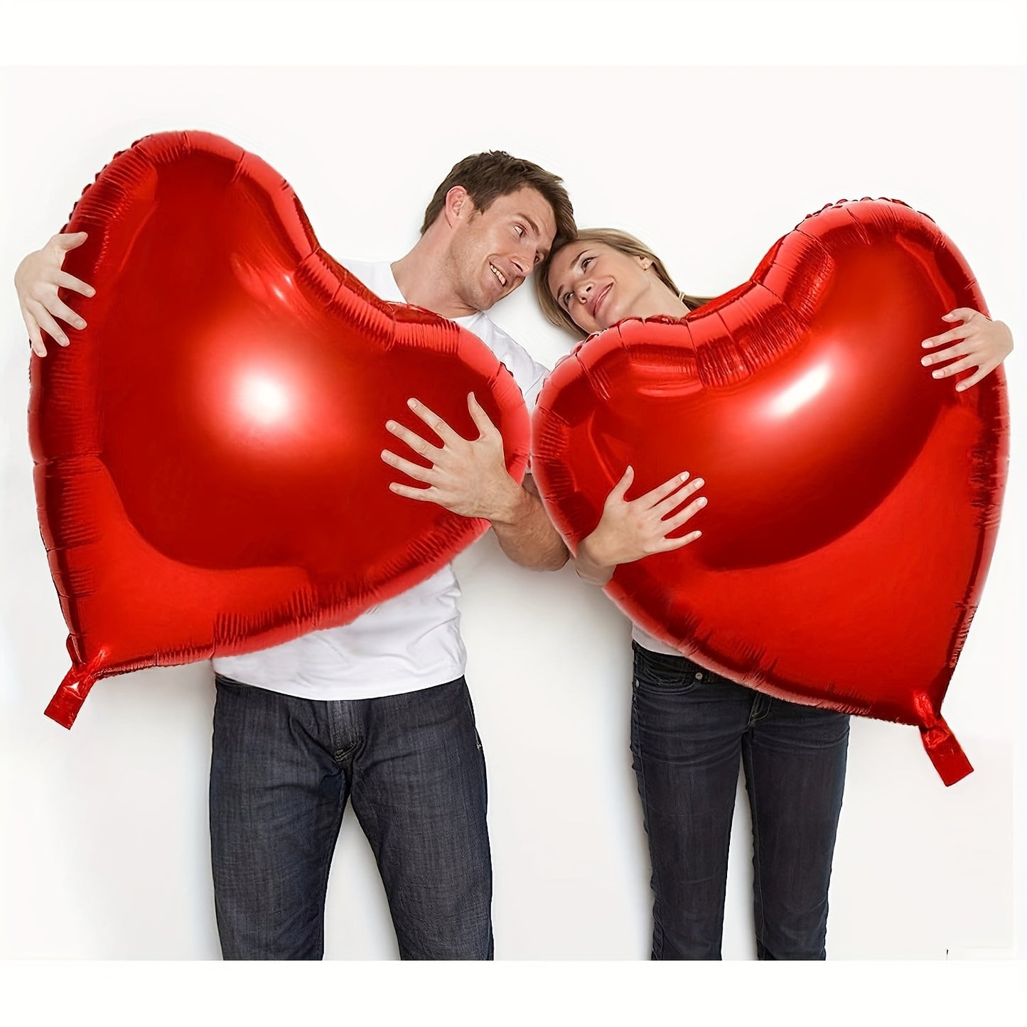 4 large red heart balloons for Valentine's Day or anniversary parties