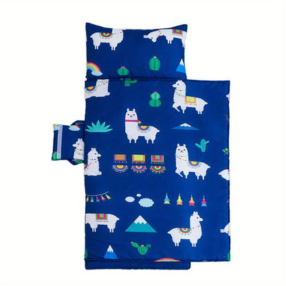 BEEWEED Soft Microfiber Nap Mat is ideal for children aged 3-6, making it a great portable travel sleeping pad with a removable pillow and carry handle. Perfect for preschool daycare, this blue nap mat is perfect for Christmas and Thanksgiving.