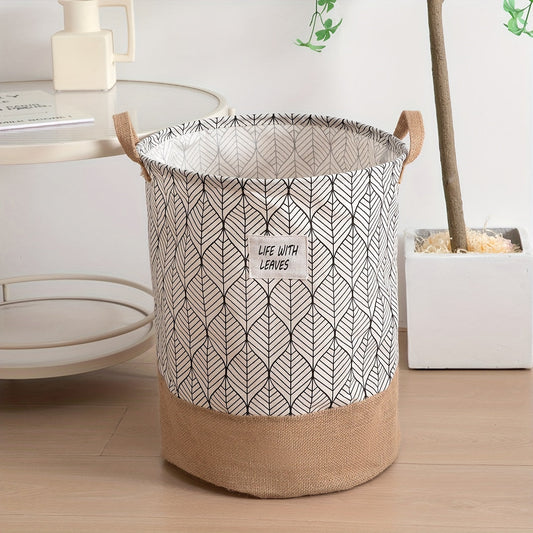 Multi-functional Foldable Linen Storage Basket for Kids' Clothes & Toys - Ideal for Living Room, Dining Room, or Bathroom - Circular Organizer with Various Compartments, Hamper for Dirty Laundry, and Laundry Baskets