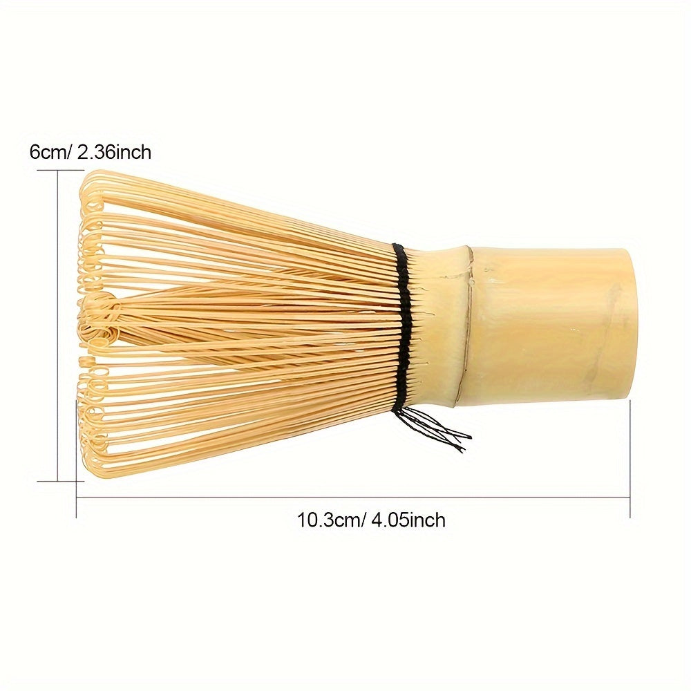 One piece of Japanese Ceremony Prong Bamboo Matcha Whisk - A traditional green tea powder Chasen brush for tea preparation. Ideal for family gatherings, theme parties, weddings, and birthday celebrations.