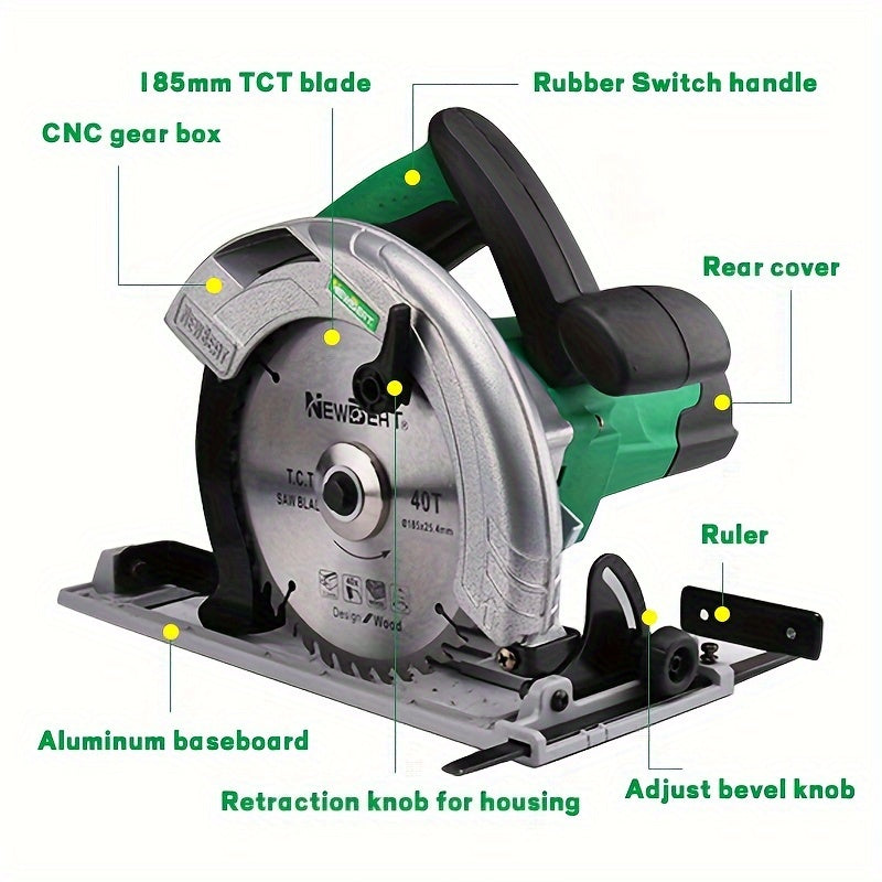 1 Set 220V Wood Electric circle Saw Marble Masonry Saw Portable Saw, Corded Power Tools Stone And Wood Cutting, Metal Cutting Wall Cutting And Grooving Machine High Power Stone Cutting