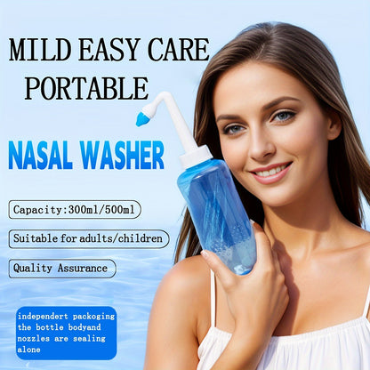 Nasal Rinse Bottle Set, 10.15/16.91fl.oz - Ideal for Sinus Relief & Allergy Care at Home & Travel.