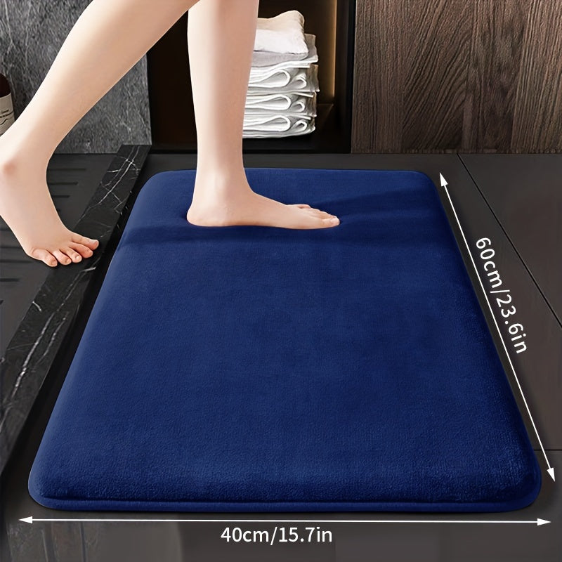 Thick and Plush 25D Sponge Bath Mat - Non-Slip, Highly Absorbent, Ideal for Shower, Kitchen, Laundry Room & Bedroom Décor