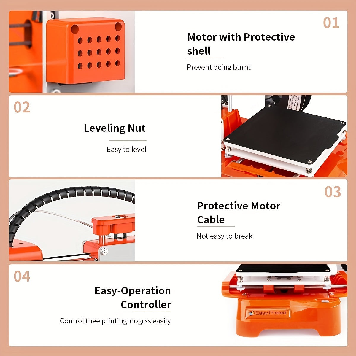 Upgrade your 3D printing experience with the EasyThreed Mini K7 3D Printer. Fast heating, low noise, and upgraded extruder technology make it perfect for beginners. Includes free PLA