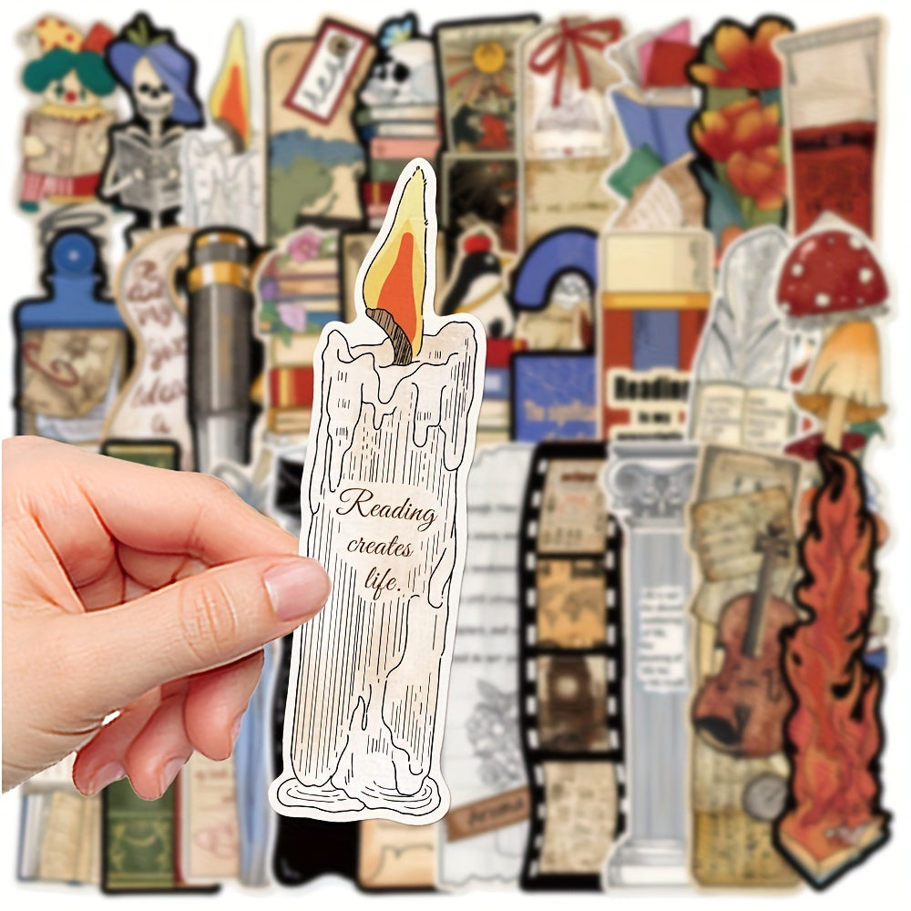 30 vintage reading-themed bookmarks by GUTBD - perfect gift for book lovers.