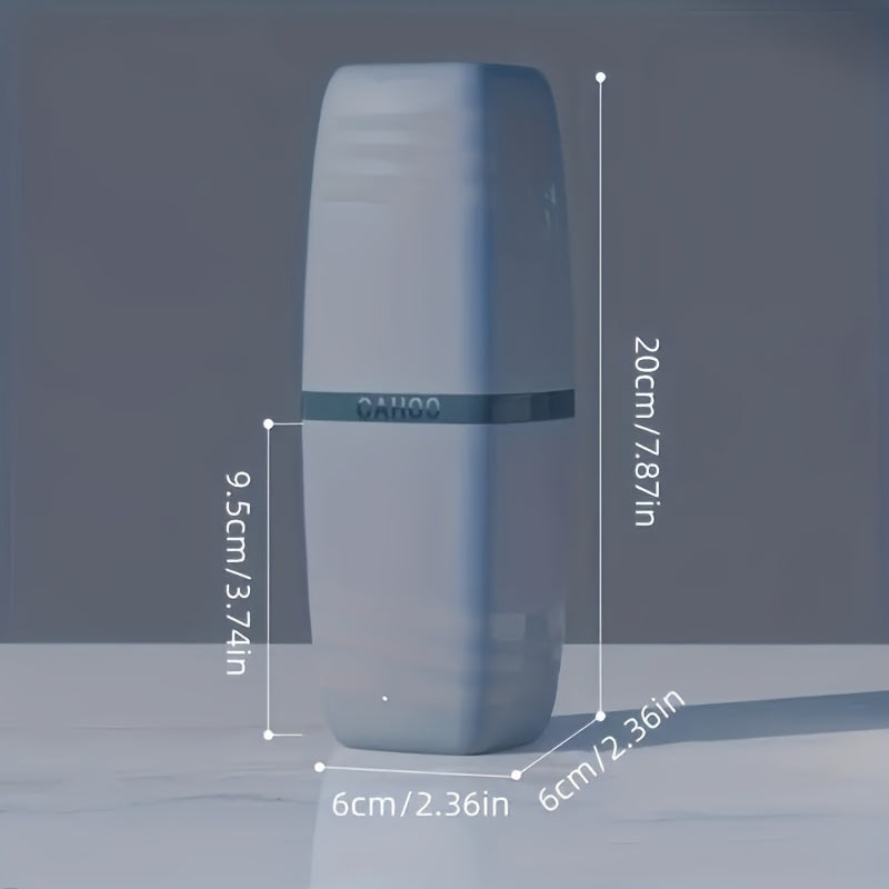 Портативный 3-в-1 чехол для зубной щетки с держателем для зубной пасты, идеален для путешествий, кемпинга и домашнего использования.