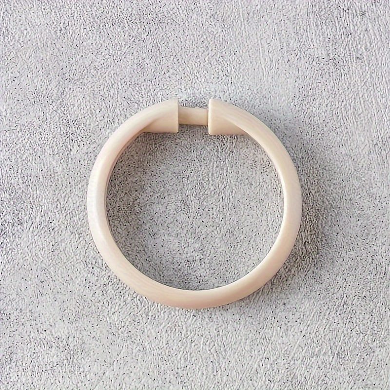 Twenty-pack of premium plastic circular curtain hooks - Timeless design, perfect for windows and showers