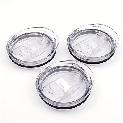 Set of 2/3/5 clear plastic spill-proof lids for 20 oz tumblers.