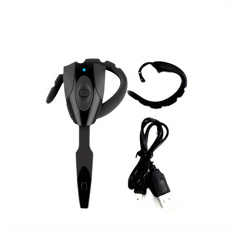 Wireless sports headphones with active noise cancellation, push button control, dynamic microphone, universal phone control, open-back earcups, USB Type-C charging. Not waterproof. Ideal