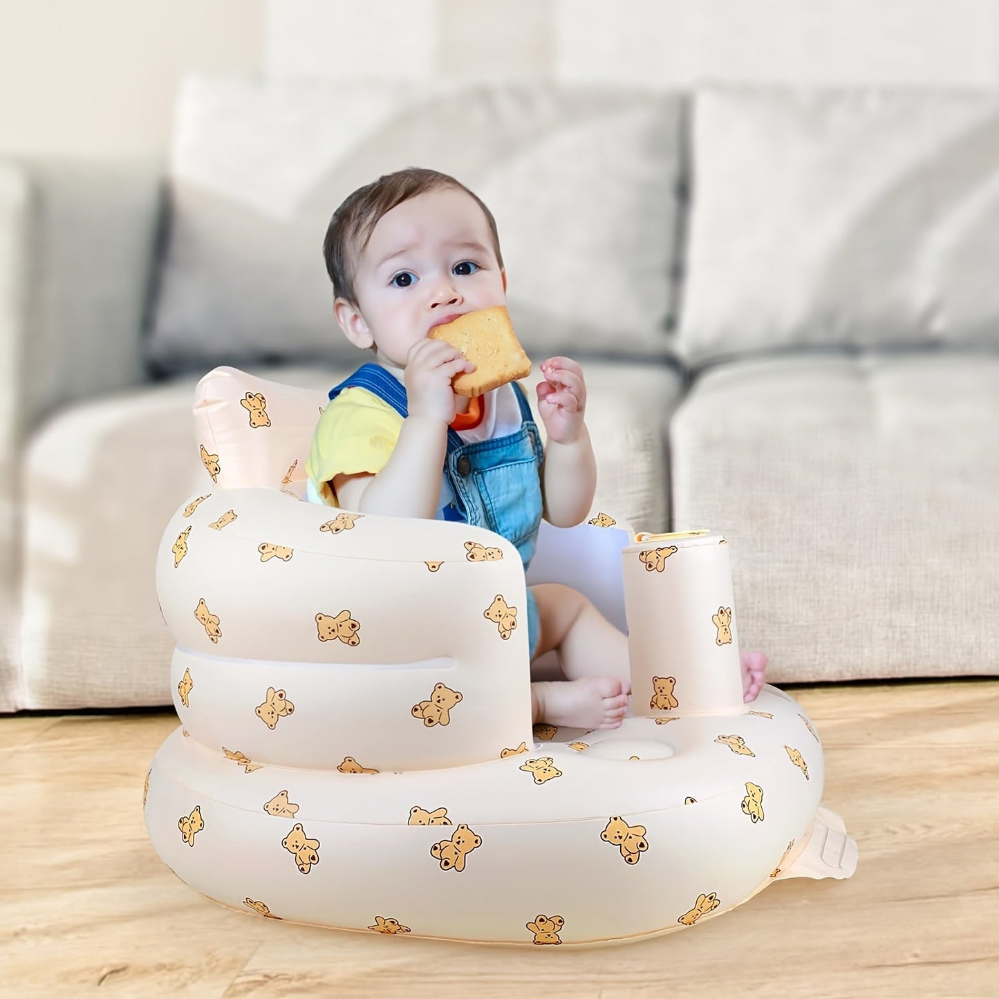 Sitting up just got comfier with this inflatable seat featuring built-in air pump back support. Whether you need a supportive seat for showering or simply lounging on the floor, this sofa chair is your perfect solution.