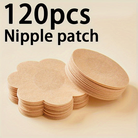 Disposable breast pasties with invisible anti-convex nipple cover for women's lingerie and underwear.