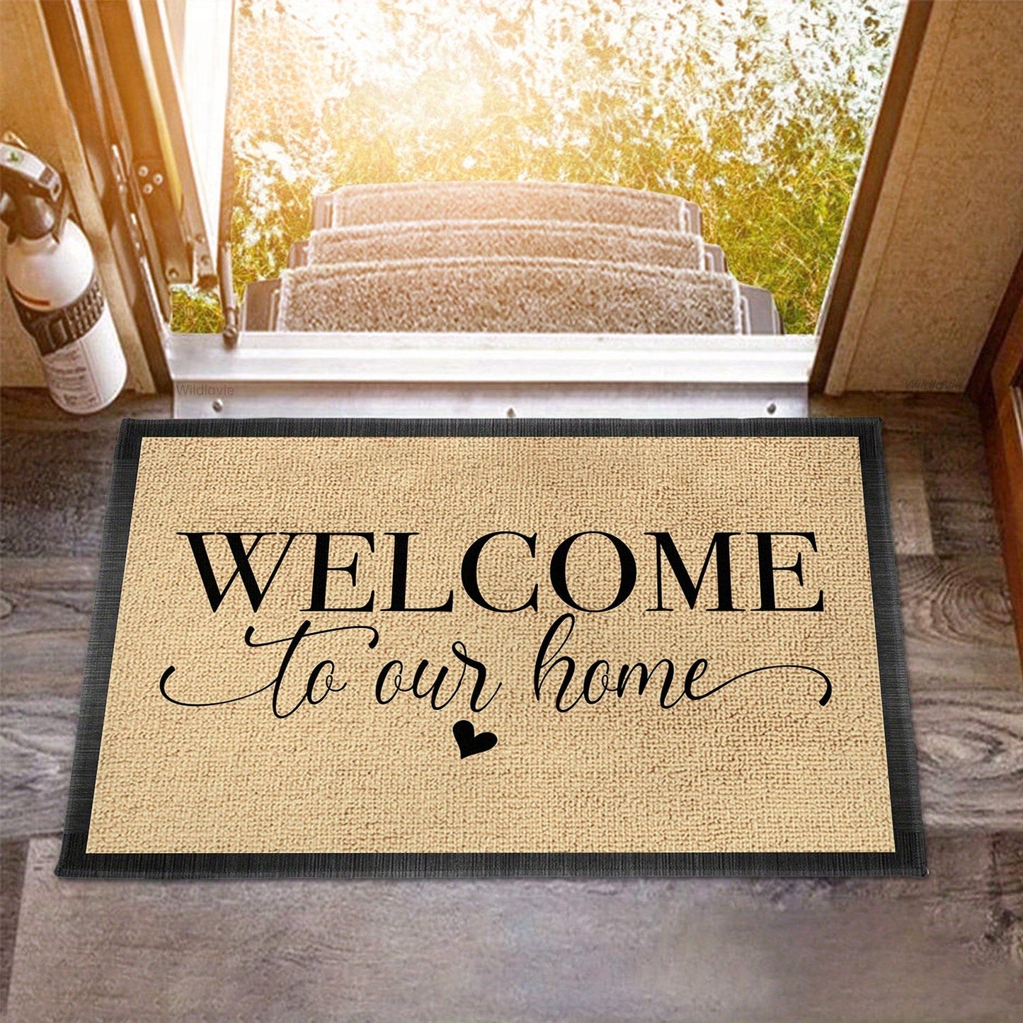 Cozy Up with our "Home Sweet Home" Non-Slip Door Mat - Made with Long-Lasting Polyester, Easy to Clean in the Washing Machine, Ideal for Kitchen and Home Decor, Stylish Print Design, Soft and Durable