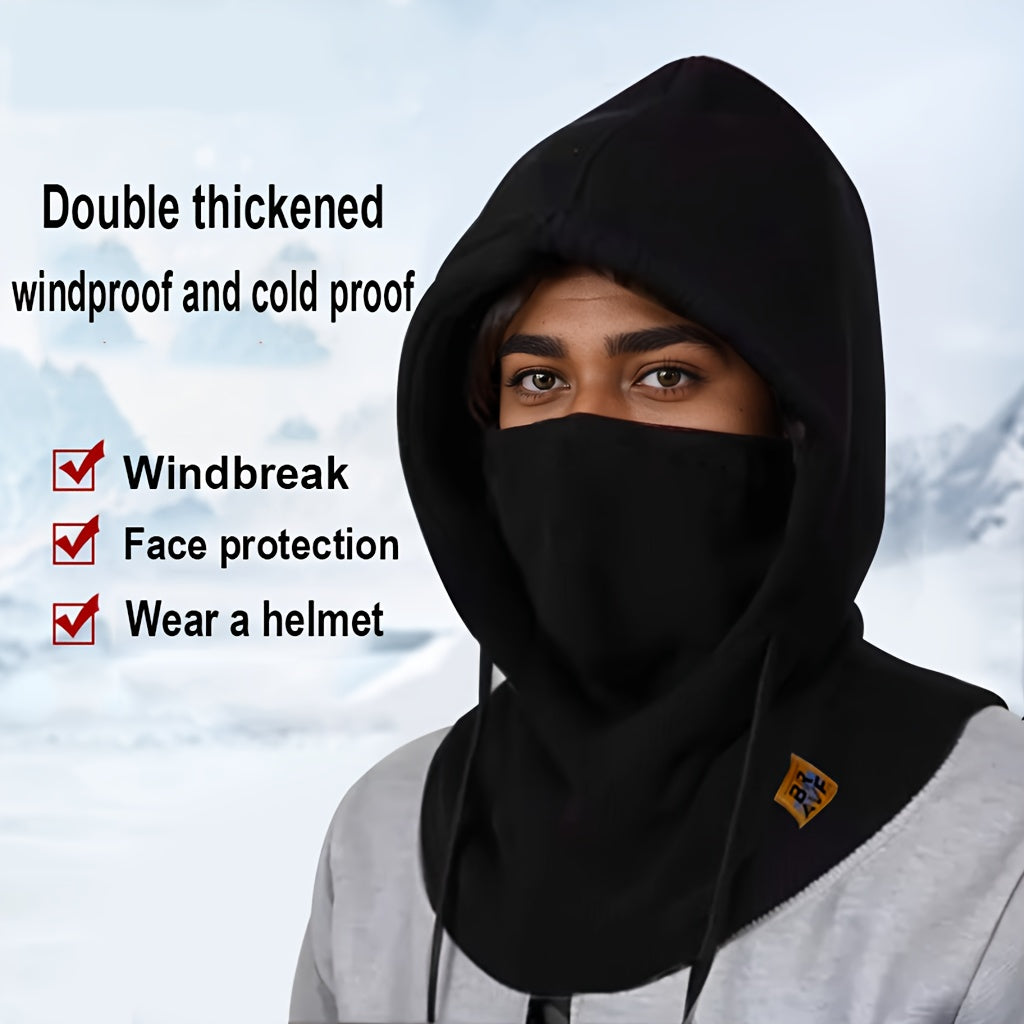 Protection from the wind with a fleece balaclava that keeps you warm, featuring a knit neck gaiter with ear protection. Ideal for cycling and outdoor activities, it is compatible with helmets.