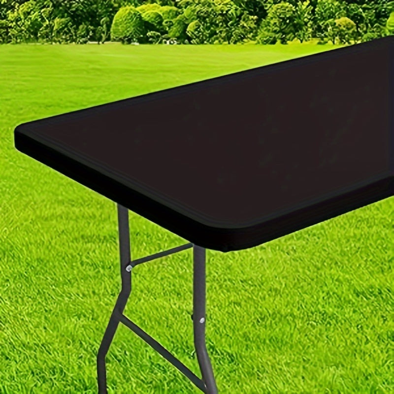 Waterproof picnic table cover for 182.88 cm tables, ideal for home, parties, banquets, picnics, and weddings.