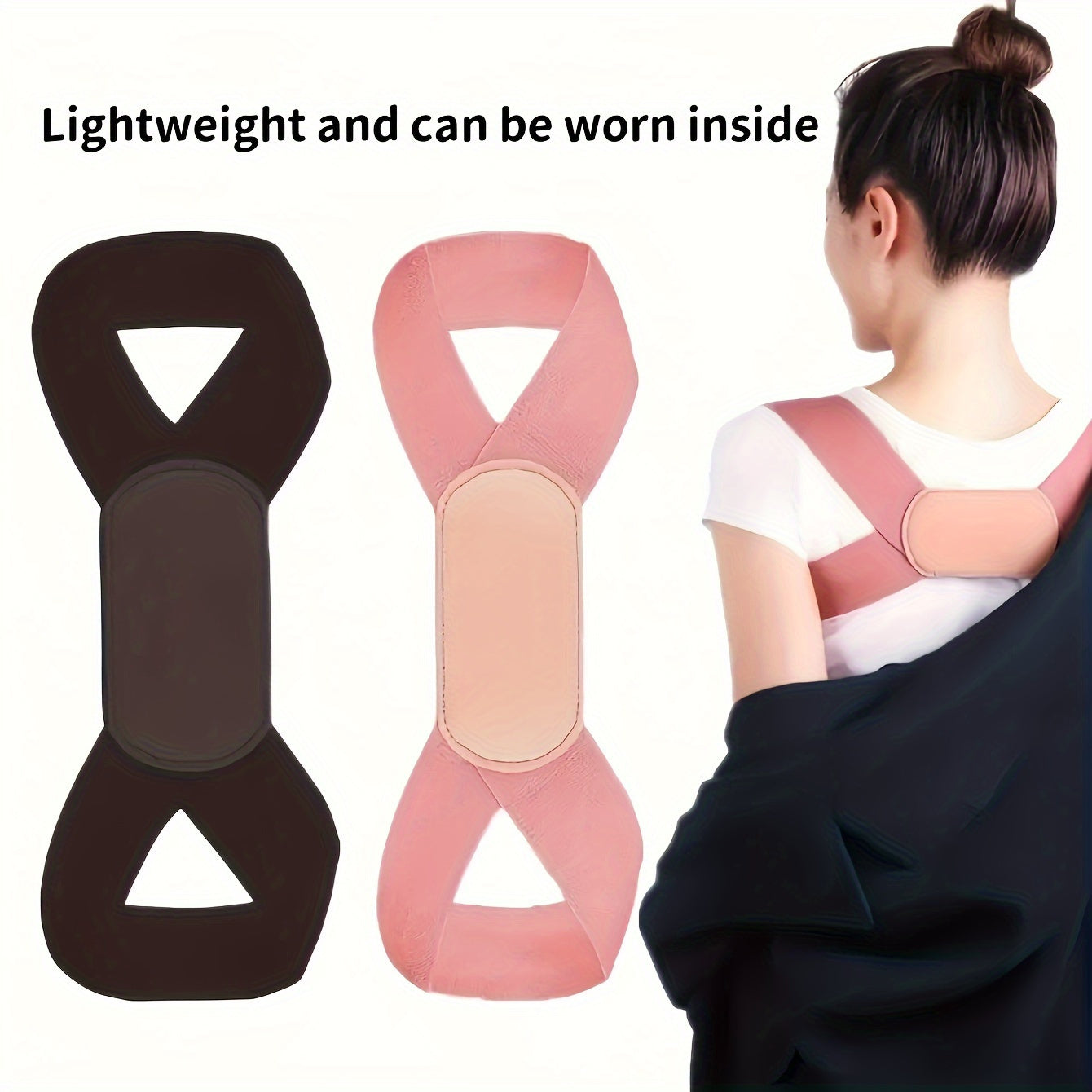 Unisex Adjustable Posture Brace offers comfortable, ergonomic back support, relieves hunchback, and reduces burden on men and women. Made of breathable mesh, with adjustable shoulder