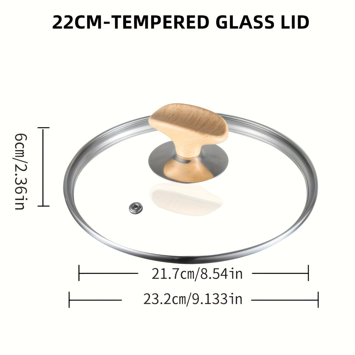 1 piece of Snow Pan Lid made of glass and stainless steel, suitable for covering soup pots and boiled pots. This household item is a tempered glass cover that is perfect for kitchen supplies and can be used as a cookware accessory.