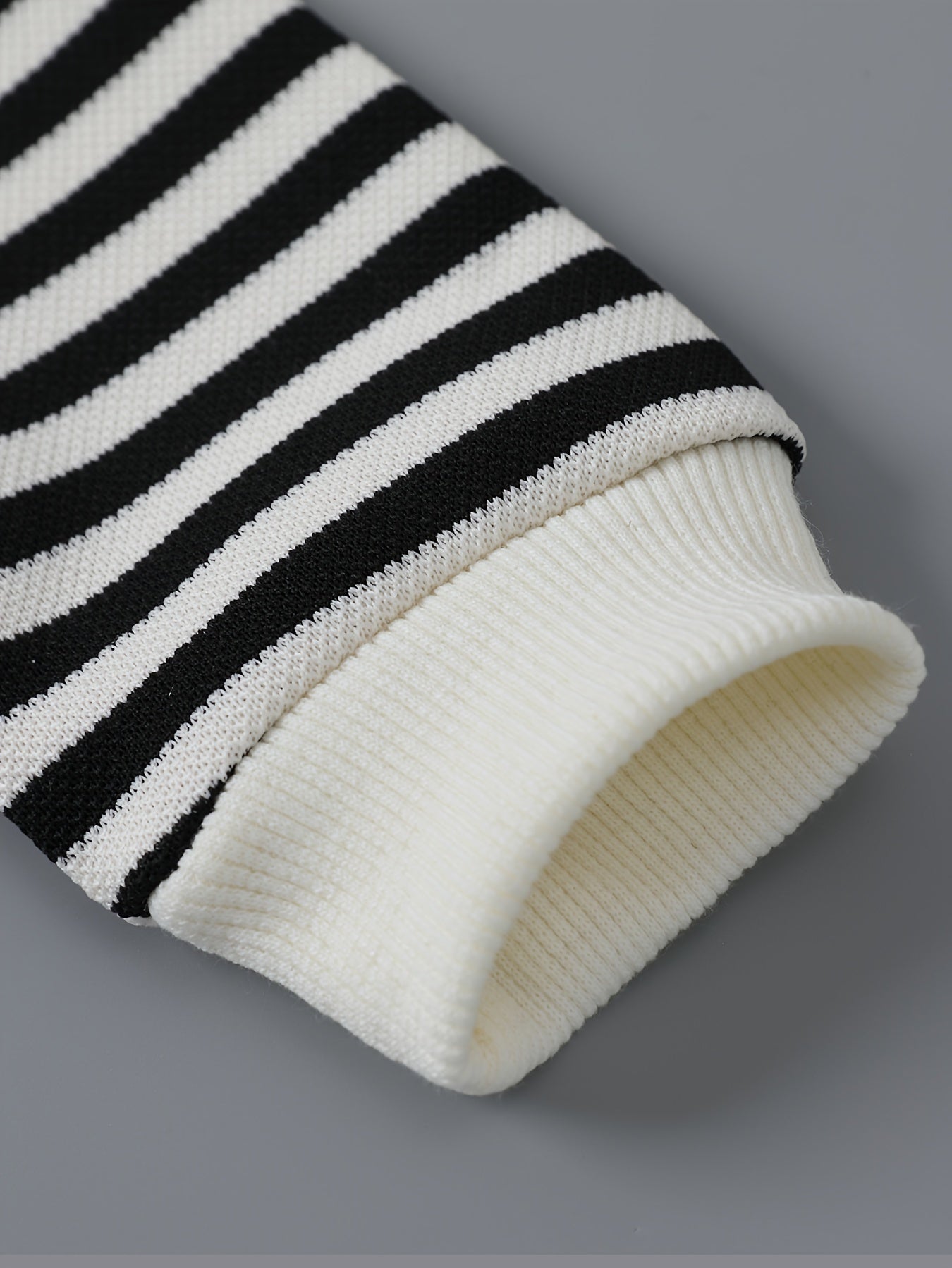 Striped lapel top keeps boys warm and stylish!