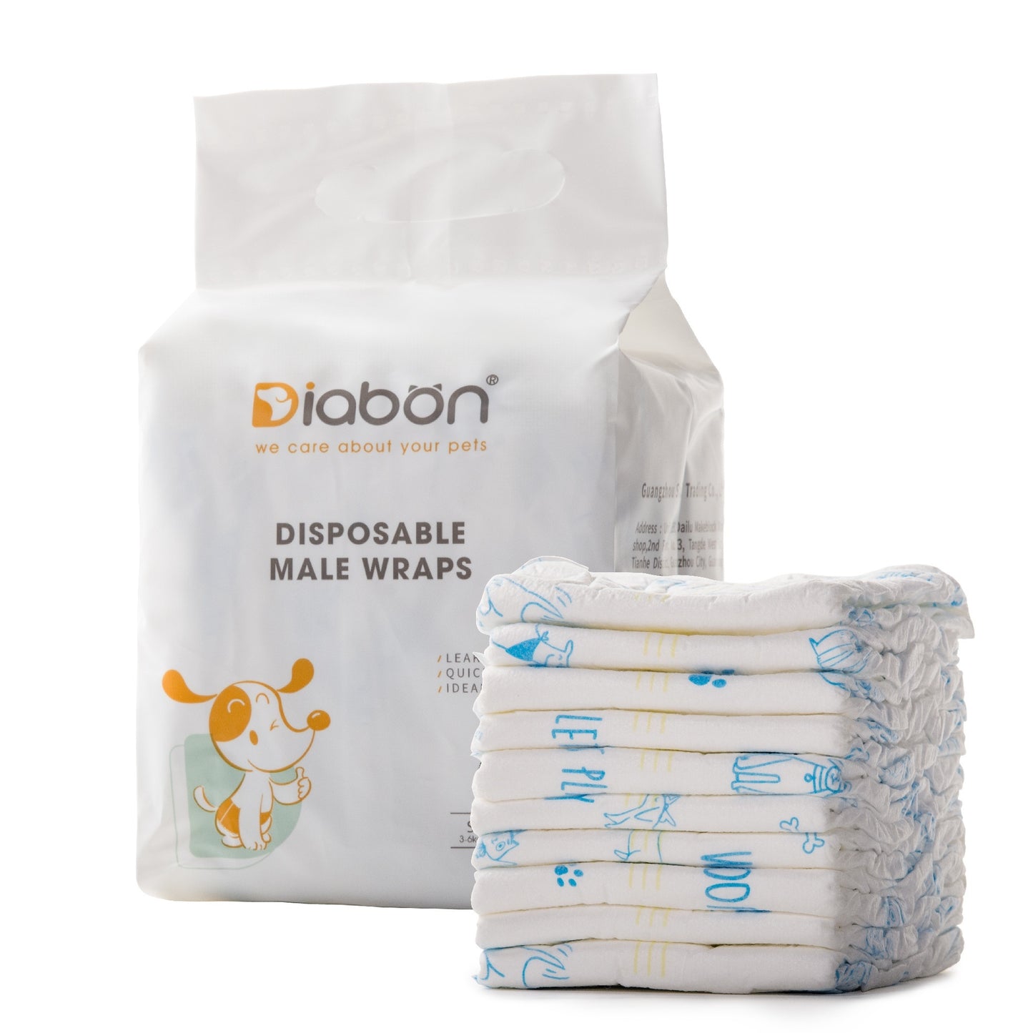 Highly absorbent disposable dog diapers designed for puppies, elderly dogs, incontinence, post-surgery recovery, and reusable options available.