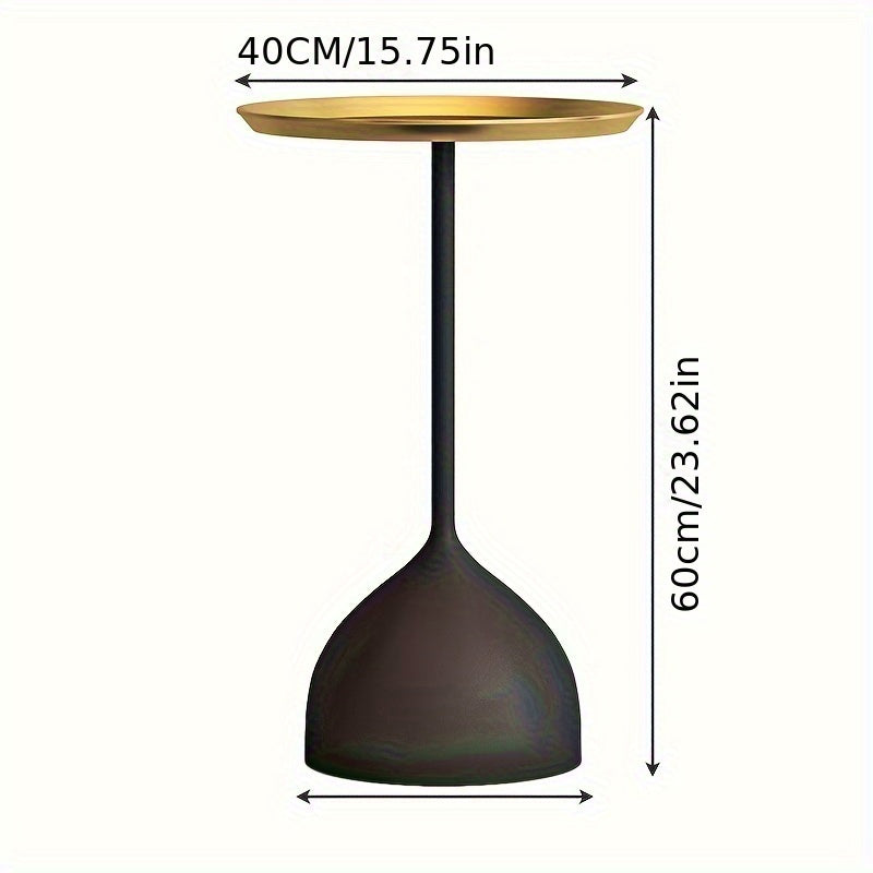 Sleek and Stylish Black Metal Coffee Table - Round Design for Small Spaces, Ideal for Living Rooms, Balconies, and Corners, Simple Assembly Required, Perfect Addition to Your Living Room Furniture