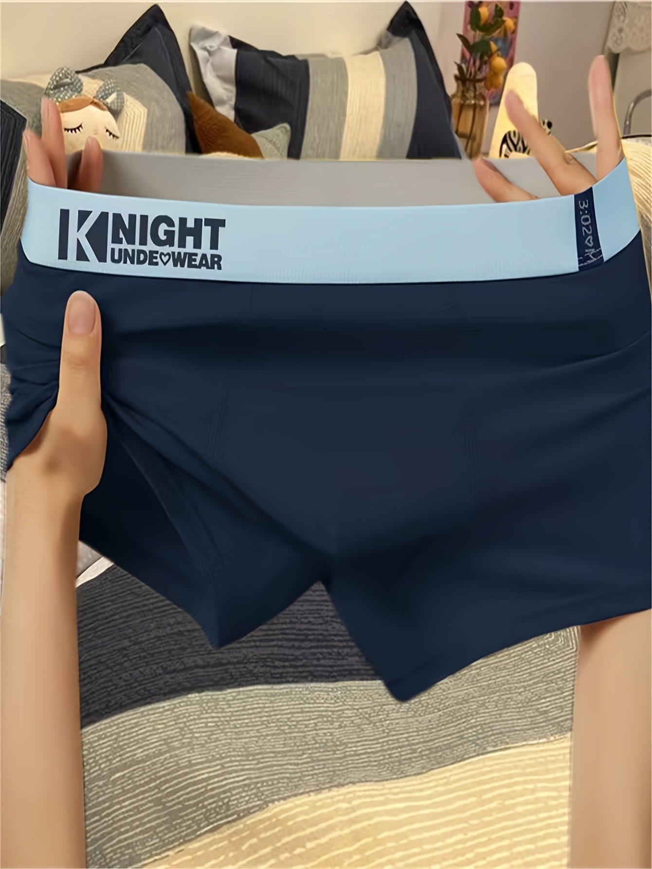 Three-pack of Knight Men's cotton boxer briefs made of 95% cotton and 5% spandex. Comfortable and breathable with a soft stretch knit fabric in solid colors. Everyday low-rise trunks.