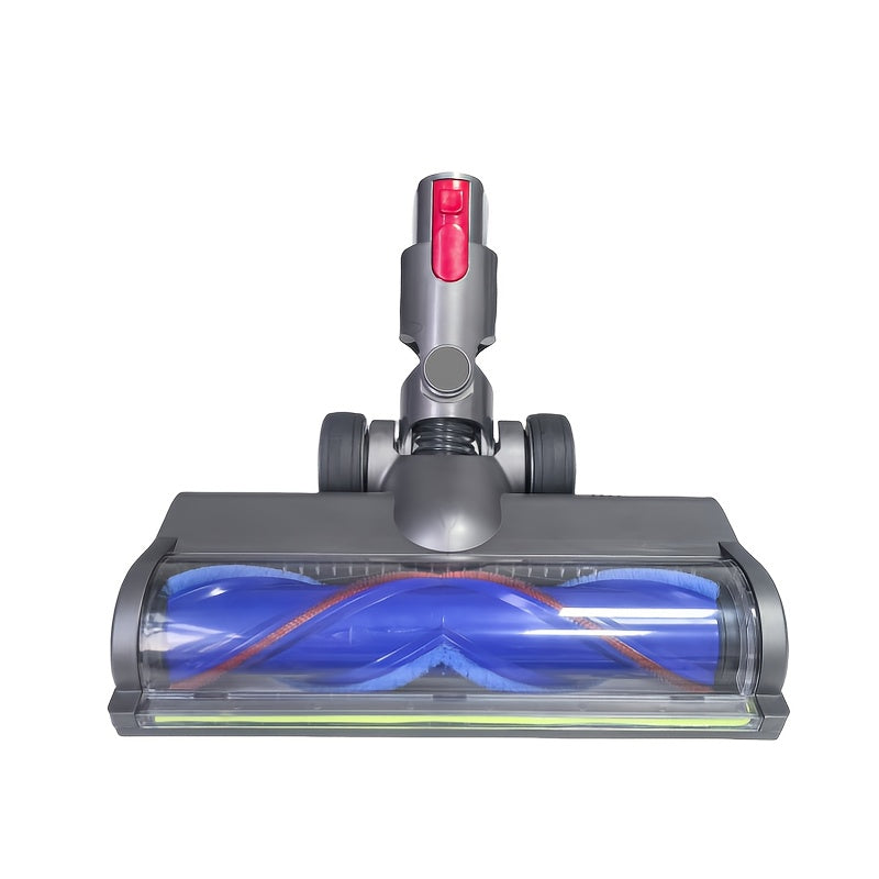 Vacuum cleaner brush head attachment with LED illumination, suitable for V7 V8 V10 V11 V15 cordless stick vacuums. Features a 180-degree ultra-wide angle and is made of durable ABS material. Includes dust detection lights for improved cleaning.