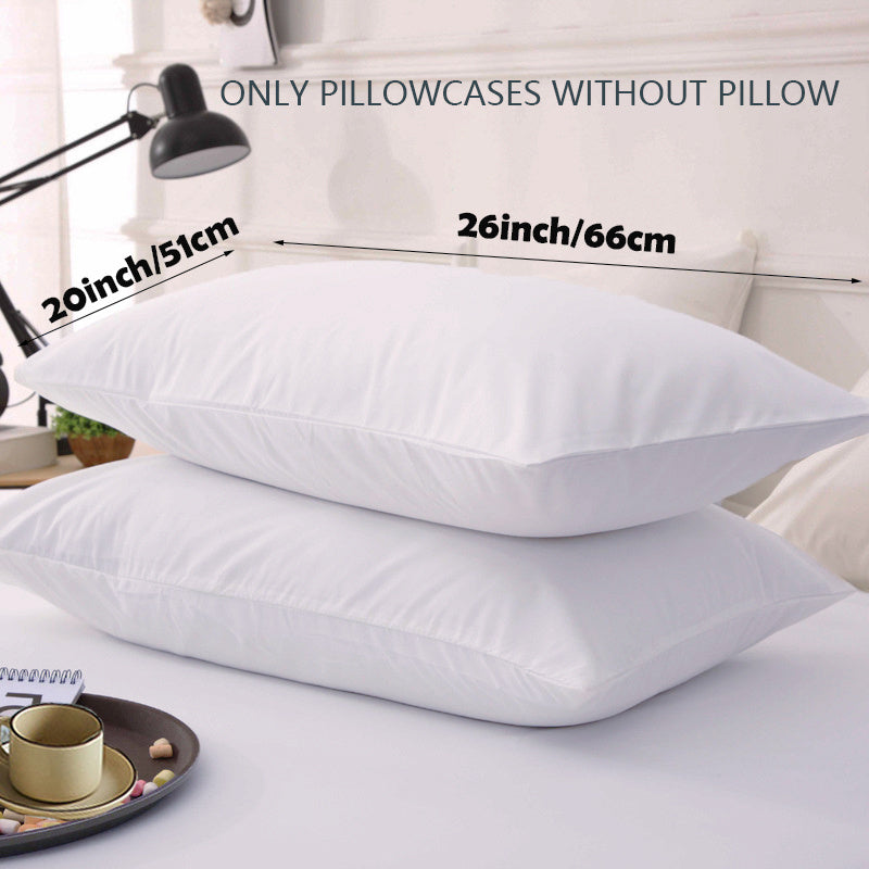 This set includes 2 soft sanded pillowcases made of 100% polyester. These non-wrinkle pillowcases are easy to care for and fade-resistant. They are crafted from lightweight 90g woven fabric that is machine washable. Please note that pillows are not