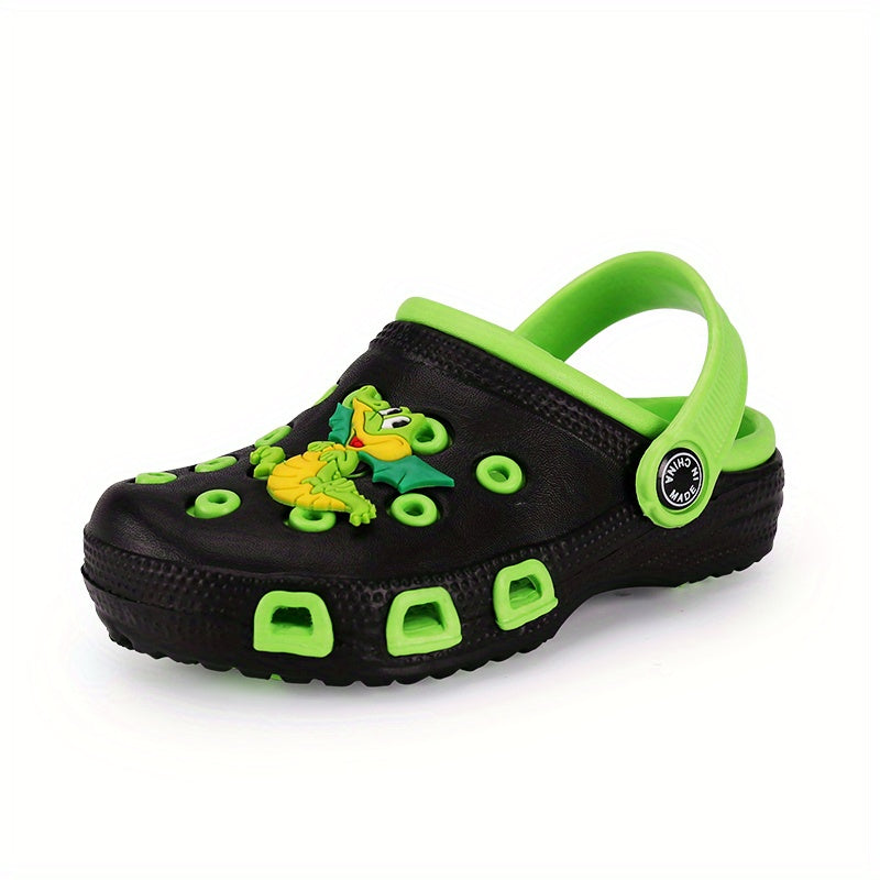 Boys Casual Cartoon Clogs with Non-slip Soft Sole and Assorted Colors.