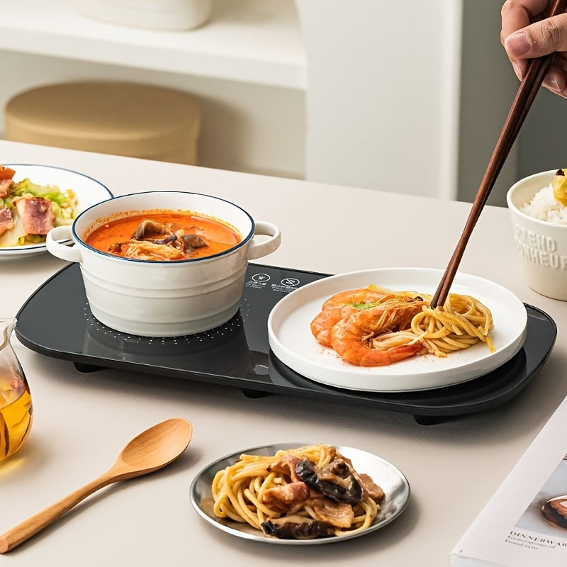 Enjoy warm meals on the go with the OSREE Portable Electric Food Warmer. This fast-heating tray features thermostatic control and durable tempered glass, making it perfect for parties and travel. Compatible with EU 220V power supply.