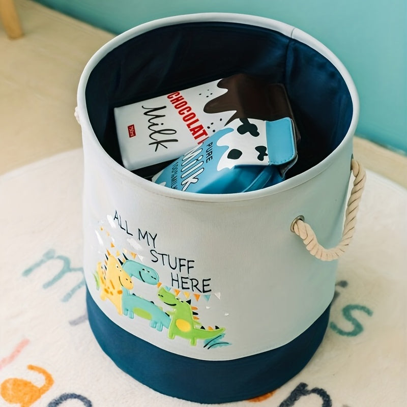 1pc Foldable Cartoon Toy and Laundry Storage Basket